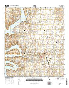 Moffat Texas Current topographic map, 1:24000 scale, 7.5 X 7.5 Minute, Year 2016