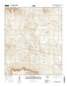 Molesworth Mesa North Texas Current topographic map, 1:24000 scale, 7.5 X 7.5 Minute, Year 2016