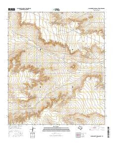 Molesworth Mesa South Texas Current topographic map, 1:24000 scale, 7.5 X 7.5 Minute, Year 2016