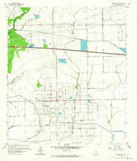 Monroe City Texas Historical topographic map, 1:24000 scale, 7.5 X 7.5 Minute, Year 1961