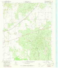 Moons Camp Texas Historical topographic map, 1:24000 scale, 7.5 X 7.5 Minute, Year 1967