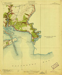 Morgan Point Texas Historical topographic map, 1:31680 scale, 7.5 X 7.5 Minute, Year 1919