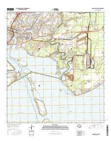 Morgans Point Texas Current topographic map, 1:24000 scale, 7.5 X 7.5 Minute, Year 2016