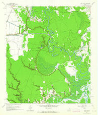 Moss Bluff Texas Historical topographic map, 1:24000 scale, 7.5 X 7.5 Minute, Year 1961