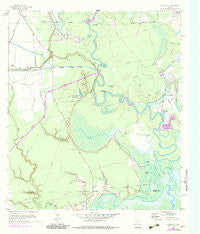 Moss Bluff Texas Historical topographic map, 1:24000 scale, 7.5 X 7.5 Minute, Year 1961