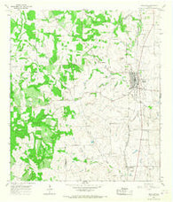 Moulton Texas Historical topographic map, 1:24000 scale, 7.5 X 7.5 Minute, Year 1965