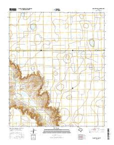 Mount Blanco Texas Current topographic map, 1:24000 scale, 7.5 X 7.5 Minute, Year 2016