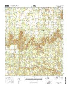 Mountain Pass Texas Current topographic map, 1:24000 scale, 7.5 X 7.5 Minute, Year 2016