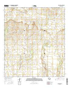 Mud Springs Texas Current topographic map, 1:24000 scale, 7.5 X 7.5 Minute, Year 2016