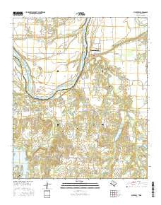 Mulberry Texas Current topographic map, 1:24000 scale, 7.5 X 7.5 Minute, Year 2016