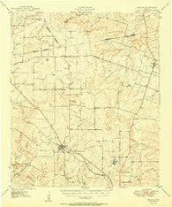 Mullin Texas Historical topographic map, 1:62500 scale, 15 X 15 Minute, Year 1950