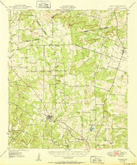 Mullin Texas Historical topographic map, 1:62500 scale, 15 X 15 Minute, Year 1950