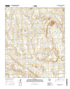 Mushaway Peak Texas Current topographic map, 1:24000 scale, 7.5 X 7.5 Minute, Year 2016
