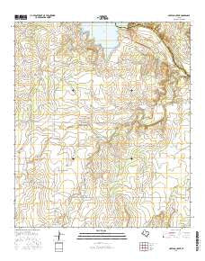 Mustang Creek Texas Current topographic map, 1:24000 scale, 7.5 X 7.5 Minute, Year 2016