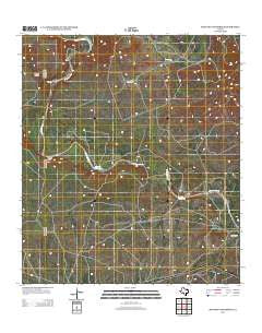 Mustang Waterhole Texas Historical topographic map, 1:24000 scale, 7.5 X 7.5 Minute, Year 2013