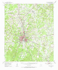 Nacogdoches Texas Historical topographic map, 1:62500 scale, 15 X 15 Minute, Year 1952