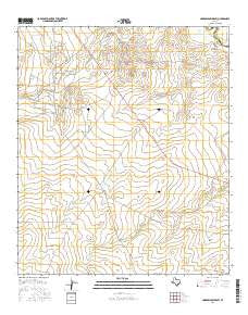 Narrow Bow Draw Texas Current topographic map, 1:24000 scale, 7.5 X 7.5 Minute, Year 2016