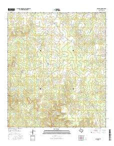 Naruna Texas Current topographic map, 1:24000 scale, 7.5 X 7.5 Minute, Year 2016