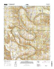 Nemo Texas Current topographic map, 1:24000 scale, 7.5 X 7.5 Minute, Year 2016