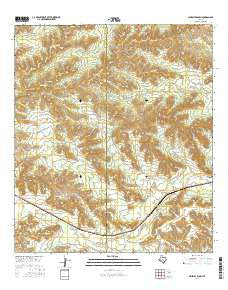Ninemile Ranch Texas Current topographic map, 1:24000 scale, 7.5 X 7.5 Minute, Year 2016
