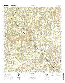 Nixon Texas Current topographic map, 1:24000 scale, 7.5 X 7.5 Minute, Year 2016
