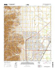 North Franklin Mountain Texas Current topographic map, 1:24000 scale, 7.5 X 7.5 Minute, Year 2016