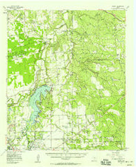 Nugent Texas Historical topographic map, 1:62500 scale, 15 X 15 Minute, Year 1957