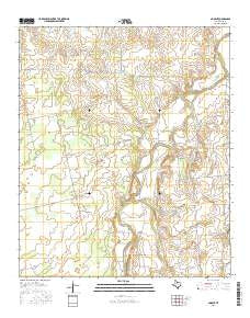 Nugent Texas Current topographic map, 1:24000 scale, 7.5 X 7.5 Minute, Year 2016