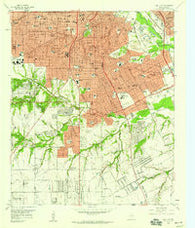 Oak Cliff Texas Historical topographic map, 1:24000 scale, 7.5 X 7.5 Minute, Year 1958
