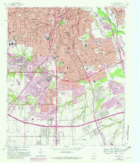 Oak Cliff Texas Historical topographic map, 1:24000 scale, 7.5 X 7.5 Minute, Year 1958
