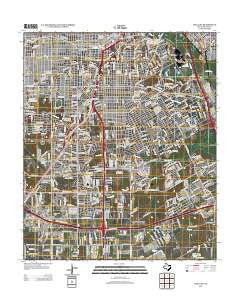 Oak Cliff Texas Historical topographic map, 1:24000 scale, 7.5 X 7.5 Minute, Year 2012