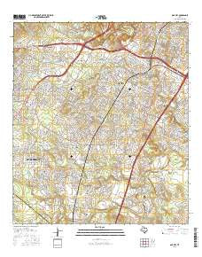 Oak Hill Texas Current topographic map, 1:24000 scale, 7.5 X 7.5 Minute, Year 2016