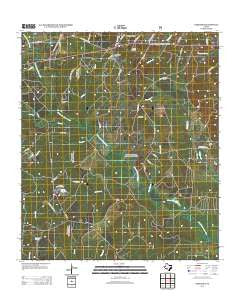 Oakhurst Texas Historical topographic map, 1:24000 scale, 7.5 X 7.5 Minute, Year 2013