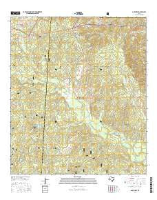 Oakhurst Texas Current topographic map, 1:24000 scale, 7.5 X 7.5 Minute, Year 2016