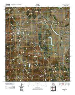 Oakwood Texas Historical topographic map, 1:24000 scale, 7.5 X 7.5 Minute, Year 2010