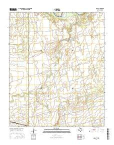 Odell Texas Current topographic map, 1:24000 scale, 7.5 X 7.5 Minute, Year 2016