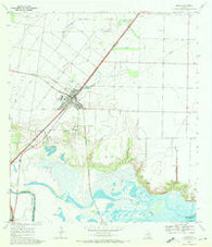 Odem Texas Historical topographic map, 1:24000 scale, 7.5 X 7.5 Minute, Year 1969