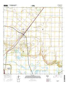 Odem Texas Current topographic map, 1:24000 scale, 7.5 X 7.5 Minute, Year 2016