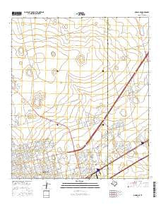 Odessa NE Texas Current topographic map, 1:24000 scale, 7.5 X 7.5 Minute, Year 2016