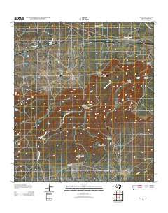 Odlaw Texas Historical topographic map, 1:24000 scale, 7.5 X 7.5 Minute, Year 2012