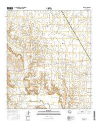 Oglesby Texas Current topographic map, 1:24000 scale, 7.5 X 7.5 Minute, Year 2016