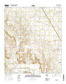 Oglesby Texas Current topographic map, 1:24000 scale, 7.5 X 7.5 Minute, Year 2016