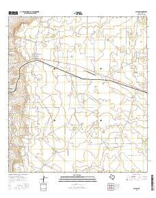 Oilton Texas Current topographic map, 1:24000 scale, 7.5 X 7.5 Minute, Year 2016