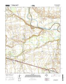 Oklaunion Texas Current topographic map, 1:24000 scale, 7.5 X 7.5 Minute, Year 2016