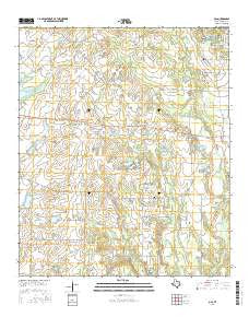 Ola Texas Current topographic map, 1:24000 scale, 7.5 X 7.5 Minute, Year 2016