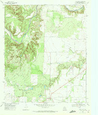 Old Glory Texas Historical topographic map, 1:24000 scale, 7.5 X 7.5 Minute, Year 1969
