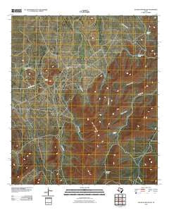 Old Blue Mountain Texas Historical topographic map, 1:24000 scale, 7.5 X 7.5 Minute, Year 2010