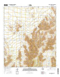 Old Blue Mountain Texas Current topographic map, 1:24000 scale, 7.5 X 7.5 Minute, Year 2016
