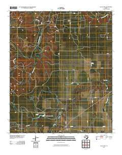Old Glory Texas Historical topographic map, 1:24000 scale, 7.5 X 7.5 Minute, Year 2010