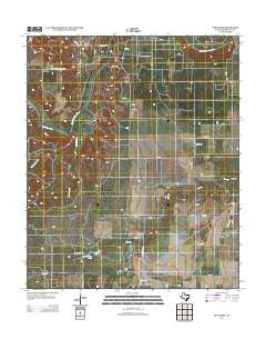 Old Glory Texas Historical topographic map, 1:24000 scale, 7.5 X 7.5 Minute, Year 2012